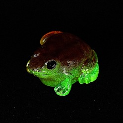 Темно-Оранжевый Украшения в виде светящихся смоляных лягушек, светящиеся в темноте украшения, темно-оранжевый, 22x24x13.5 мм