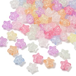 (52) Непрозрачная лаванда Прозрачных бусин акриловые треск, звезда, разноцветные, 18x19x13 мм, отверстие : 2 мм, 227 шт / 500 г