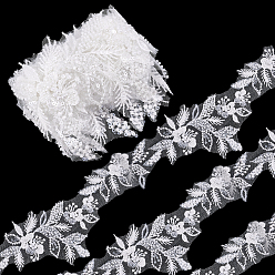 Белый Отделка кружевом, со стеклянными бусинами, белые, 4 дюйм (100 мм)