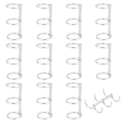 Платина Железные вкладыши для наклеивания листового стекла навесные кольца, платина, 42x20 мм, отверстие : 18 мм