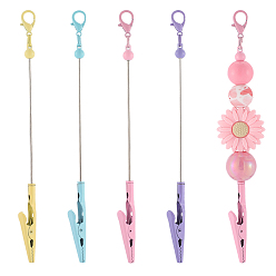 (52) Непрозрачная лаванда 4шт 4 цвета сплав браслет инструмент ювелирные изделия помощник бисер зажим аллигатор, вспомогательные инструменты для крепления браслета, разноцветные, 162x11.5x7.5 мм, 1 шт / цвет