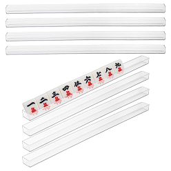 Прозрачный Акриловая линейка для маджонга, прямоугольные, прозрачные, 250x16x10 мм, внутренний диаметр: 8 мм