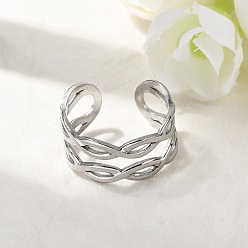 Нержавеющая Сталь Цвет 304 открытые манжеты из нержавеющей стали, цвет нержавеющей стали, 11.5 мм