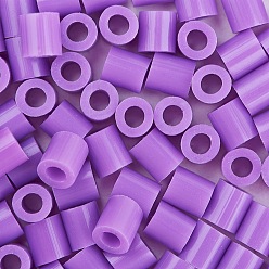 Средняя Орхидея 1 коробка 5 mm melty beads pe diy fuse beads refills для детей, трубка, средне орхидеи, 5x5 мм, отверстия: 3 мм, около 500 шт / коробка