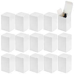 Белый Подарочные коробки из крафт-бумаги для упаковки эфирных масел, прямоугольные, белые, 5x5x8 см