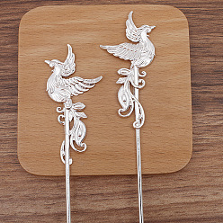 Платина Палочки для волос из сплава феникса, долговечный, аксессуары для волос для женщин, платина, 153x33 мм