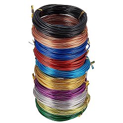 (52) Непрозрачная лаванда Круглая алюминиевая проволока, разноцветные, 12 датчик, 2 мм, около 32.8 футов (10 м) / рулон, 10 рулоны / коробка