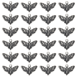 Античное Серебро Сплавочные подвески тибетского стиля, без кадмия и без свинца, бабочки прелести, античное серебро, 13.5x20x2 мм, отверстие : 1.8 мм, 100 шт / коробка