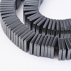 Non-magnetic Hematite Non-magnetic Synthetic Hematite Beads Strands, Square Heishi Beads, 10x10x2mm, Hole: 1mm, about 183pcs/strand, 15.94 inch