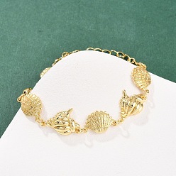 Mixed Shapes Браслеты из латунной цепочки для женщин, долговечный, стойки покрытие, реальный 18 k позолоченный, разнообразные, 7-1/8 дюйм (18.1 см), ссылка: 10.5x16.5x2мм и 13x19x4мм