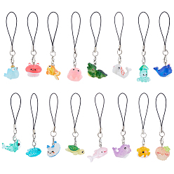 (52) Непрозрачная лаванда 16шт. смоляные мобильные ремни, разнообразные, разноцветные, 83~96 мм