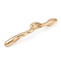 Змея Заколки для волос из сплава с железным зажимом, аксессуары для волос для женщин и девочек, золотые, змея, 16x110.5x12 мм