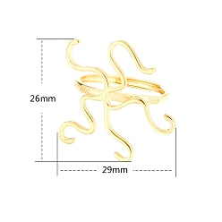 Золотой Регулируемый 925 серебряное кольцо регулируемое кольцо фурнитура, настройки кольца с поворотным зубцом, золотые, картина: 29x26 мм, внутренний диаметр: 19 мм