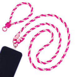 Темно-Розовый 2шт. полиэстер и спандекс шнур телефонный ремешок цепи, темно-розовыми, 130~170 мм, 2 шт / комплект
