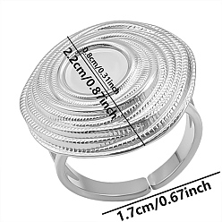 Нержавеющая Сталь Цвет Фурнитура для манжетных колец из нержавеющей стали, устойчивой к потускнению, настройки кольца чашки безеля с круглым лотком, цвет нержавеющей стали, цвет нержавеющей стали, плоско-круглые: 22 mm, внутренний диаметр: 17 мм, лоток : 8 мм