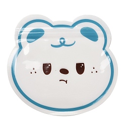 Медведь Пластиковые сумки на молнии, упаковочные пакеты в форме животных, верхние пакеты с самозапечатыванием, медведь, 12x13 см, односторонняя толщина: 0.075 см