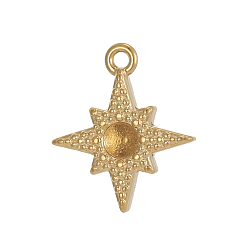 Настоящее золото 14K 304 подвески из нержавеющей стали, ионное покрытие (ip), звезды прелести, реальный 14 k позолоченный, 14x12 мм