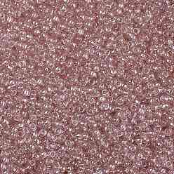 (290) Transparent Luster Rose Круглые бусины toho, японский бисер, (290) прозрачная глянец роза, 8/0, 3 мм, отверстие : 1 мм, Около 222 шт / 10 г