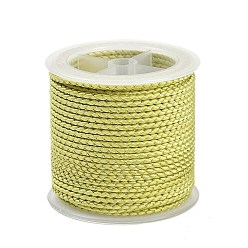 Шампанско-Желтый 11м полиэстеровый плетеный шнур с хлопковой сердцевиной, шампанское желтый, 2.5 мм, около 10.0465 ярдов (11 м) / рулон