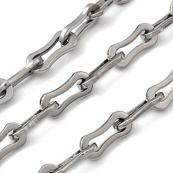 Нержавеющая Сталь Цвет 304 цепи из костяных звеньев из нержавеющей стали, несварные, цвет нержавеющей стали, 13x5.5x1.3 мм
