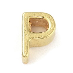 Letter P 304 подвески из нержавеющей стали, реальный 24 k позолоченный, Письмо P, 8x5.5x4 мм, отверстие : 1.5 мм