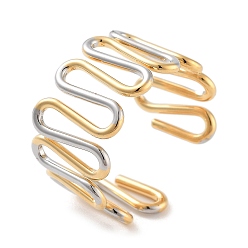 (52) Непрозрачная лаванда Латунная открытая манжета для женщин, без кадмия и без свинца, настоящее 18 к позолота и платина, 11.5 мм, регулируемый