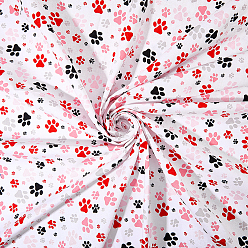 Paw Print Tela de algodón, Ropa y Accesorios, impresión de la pata, 1120x0.1 mm, 2 yardas/pc