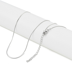 Платина Латунные квадратные ожерелья в виде змей, платина, 16.93 дюйм (43 см), 0.8 мм