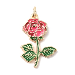 Настоящее золото 18K Латунь эмаль подвески, , с целью перехода в кольце, реальный 18 k позолоченный, 22.5x16x2.5 мм, отверстие : 3.5 мм