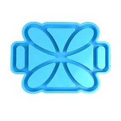 Темно-Голубой Силиконовые формы для подставки под пищевые продукты, формы для литья смолы, для изготовления ювелирных изделий из эпоксидной смолы, глубокое синее небо, 274x196x22 мм