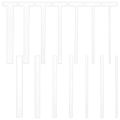 Прозрачный 1 набор акриловых измерительных инструментов, для измерения перекрытия между книгами и тканью, прозрачные, 25x6x0.3 см, 14 шт / комплект