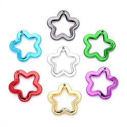 (52) Непрозрачная лаванда Uv акриловые покрытия бусины, цветок, разноцветные, 30x30.5x5 мм, отверстие : 1.8 мм