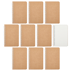 Перу 10шт. бумажные тетради на спирали, с железным кольцом, прямоугольные, Перу, 141x91~97x12~16 мм