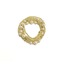 Светло-хаки Бусины из стеклянного бисера на талию, светлый хаки, 800 мм