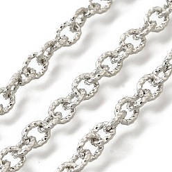 Платина Латунные кабельные цепи, пайки, с катушкой, без свинца и без кадмия, долговечный, стойки покрытие, овальные, платина, 6x5x1 мм