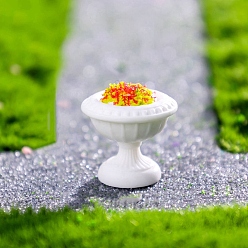 Оранжевый Модель десерта из смоляного цветочного горшка, украшение куклы, аксессуары для ролевых игр, оранжевые, 26x25 мм