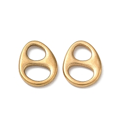 Golden 304 Edelstahl Reize, Träne Reize, Ionenbeschichtung (ip), golden, 13x10x1.5 mm, Loch: 4x4 mm und 5x6 mm