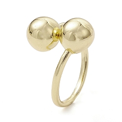 Golden Rack Plating Brass Cuff Rings, Round Ball, Golden, Inner Diameter: 20.2mm