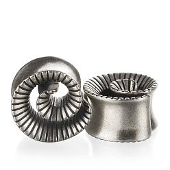 Античное Серебро Ушные туннели из латунного сплава Vortex, античное серебро, 10 мм