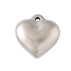 Нержавеющая Сталь Цвет 304 подвески из нержавеющей стали в тибетском стиле, сердце прелести, цвет нержавеющей стали, 12.5x12x4 мм, отверстие : 1.2 мм