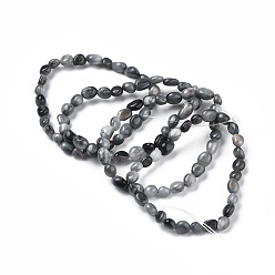 Орлиный Глаз Камень Натуральные браслеты из бисера / орлиного глаза из камня, упавший камень, самородки, внутренний диаметр: 2~2-1/4 дюйм (5.2~5.6 см)