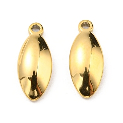 Echt 18 k vergoldet 304 Edelstahl Reize, Pferdeauge Charme, echt 18 k vergoldet, 12x5x2.5 mm, Bohrung: 1.2 mm