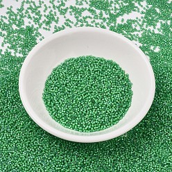 (DB1787) White Lined Green AB MIYUKI Delica Beads, Cylinder, Japanese Seed Beads, 11/0, (DB1787) White Lined Green AB, 1.3x1.6mm, Hole: 0.8mm, about 20000pcs/bag, 100g/bag