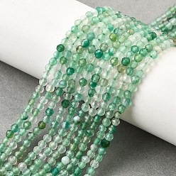 Аквамарин Природный агат бисер нитей, окрашенная и подогревом, граненые, круглые, аквамарин, 3 мм, отверстие : 0.6 мм, около 125~126 шт / нитка, 14.96~15.16'' (38~38.5 см)