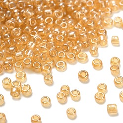 Темно-Оранжевый Стеклянные бусины прозрачных цветов, круглые, темно-оранжевый, 2x1.5 мм, отверстие : 0.6 мм, Около 11250 шт / фунт