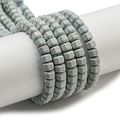 Аква Природный агат бисер нитей, окрашенная и подогревом, граненый (18 граней), шестиугольник, вода, 3x4x3 мм, отверстие : 0.9 мм, около 131 шт / нитка, 15 дюйм (38.1 см)