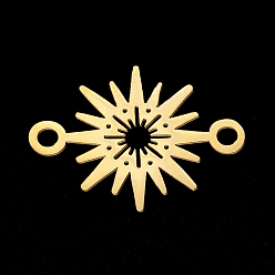Золотой 201 звенья / соединители из нержавеющей стали, лазерная резка, звезда, золотые, 15x20.5x1 мм, отверстие : 1.8 мм