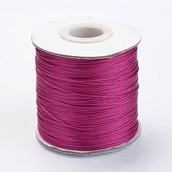 Medium Violet Red Waxed Polyester Cord, Bead Cord, Medium Violet Red, 0.5mm, about 169.51~174.98 Yards(155~160m)/Roll