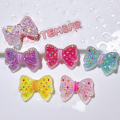 Bowknot Кабошоны из смолы, разноцветные, бантом, 22.5x30x8 мм