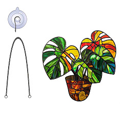 Разноцветный Акриловый кулон украшение, с железной цепью и крюком, красочный, 195x203 мм